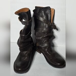 Fiorentini + Baker 7040 Infinity Leather Buckle Boots